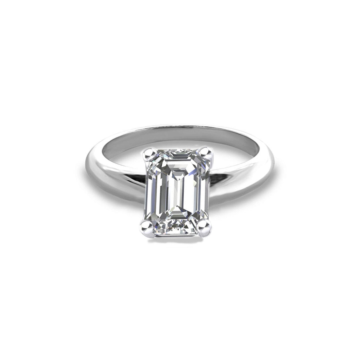 Emerald Cut Solitaire Engagement Ring