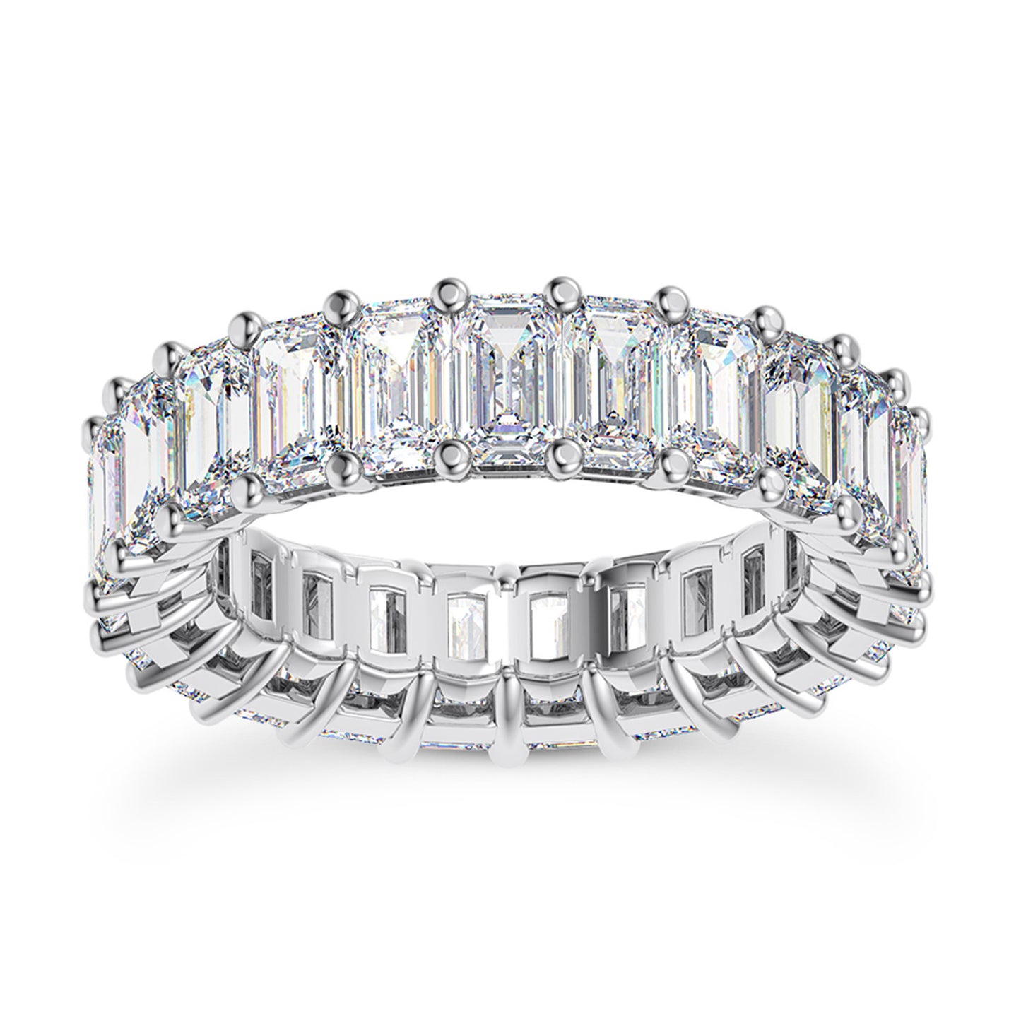 Emerald Cut Eternity Band